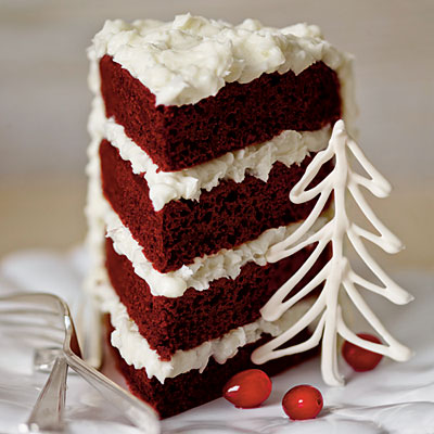 Red velvet with coconut cream cheese frosting