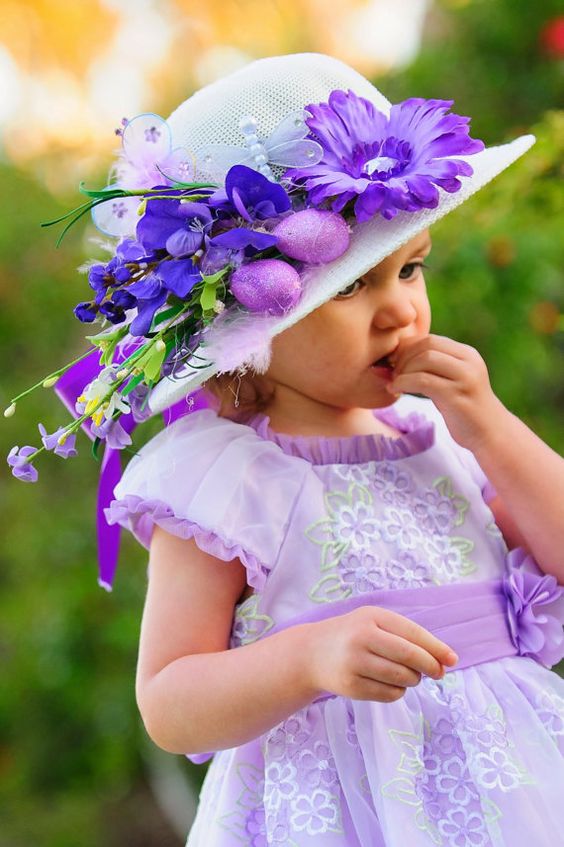 Easter hat for little girl. Just Adorable!