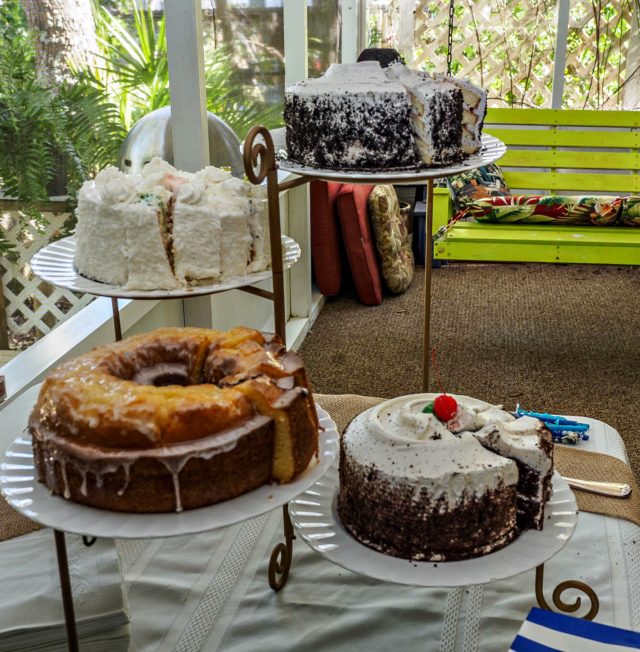 Assorted cakes at the party