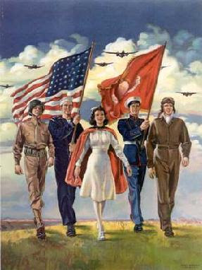 US_Military_Happy_Marching_Vintage_WWII_Servicemen-287x382