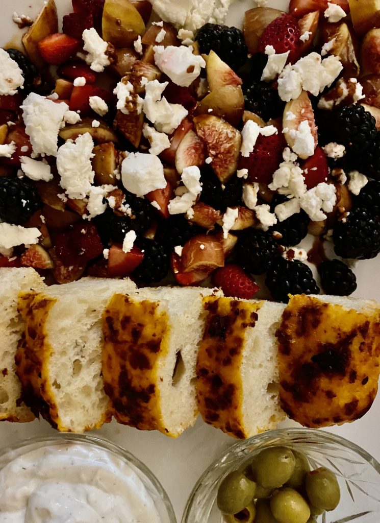 Fig and goat cheese appetizer. Southern figs - Putting up summer figs - Leslie Anne Tarabella
